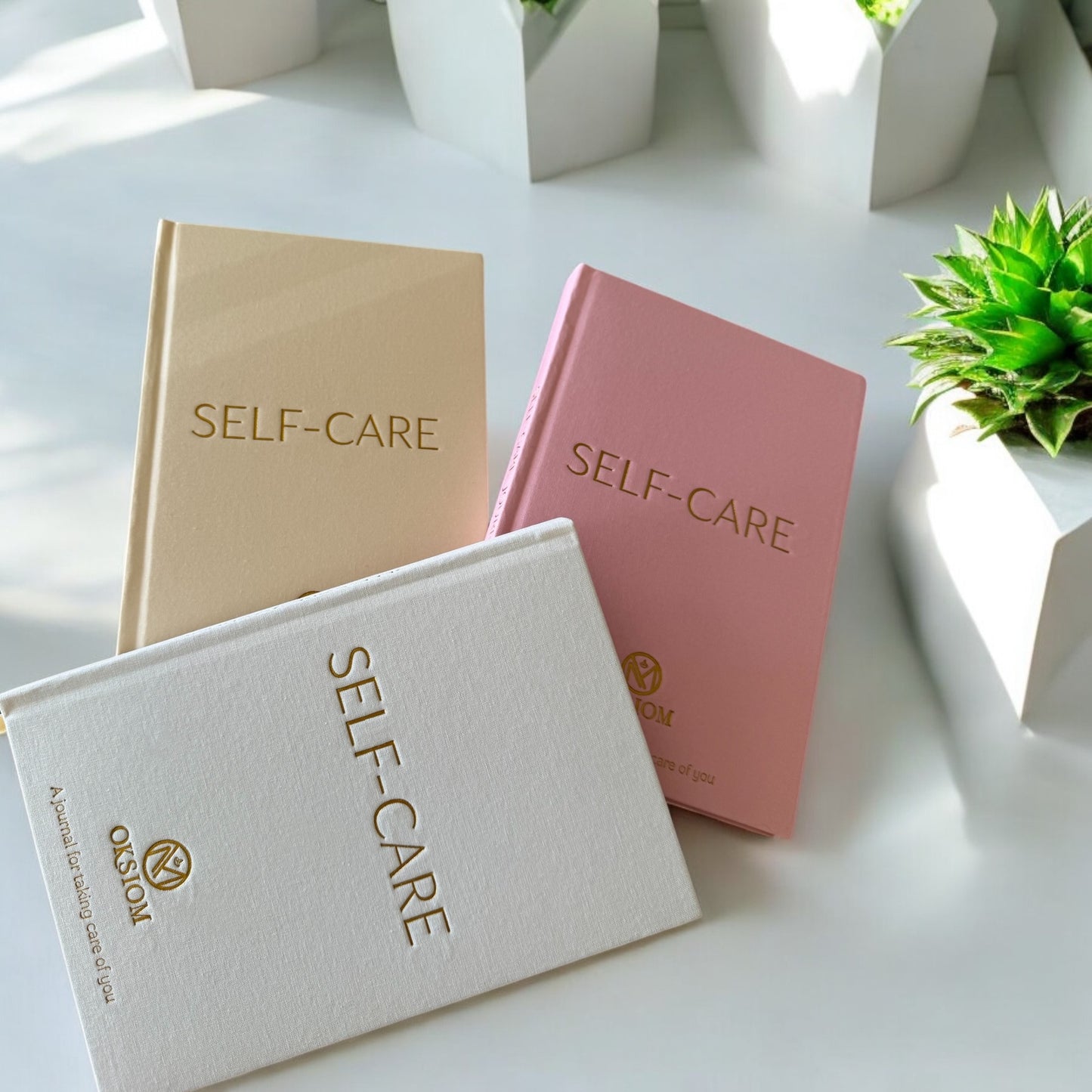 An Elegant Self-Care Journal – Hardcover, Gold Stamping, & Thread Binding